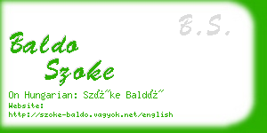 baldo szoke business card